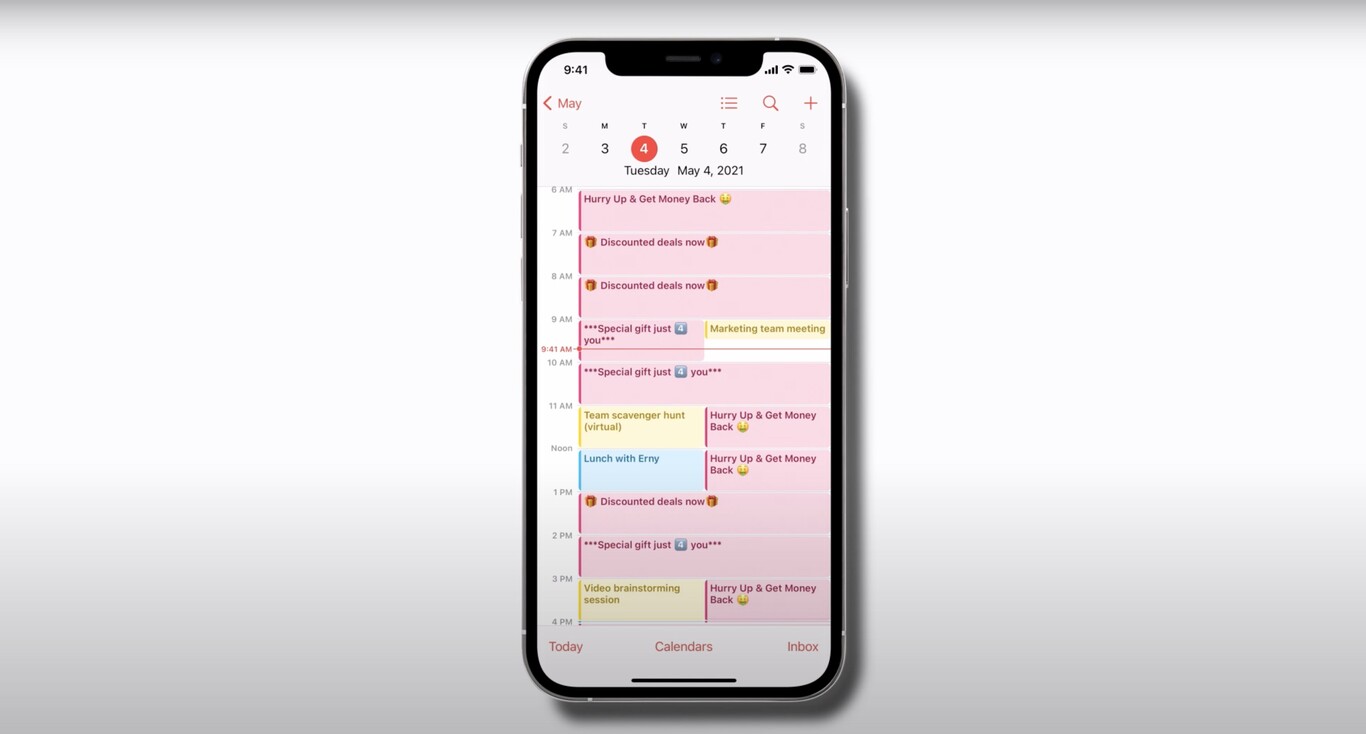 como eliminar spam en calendarios del iphone