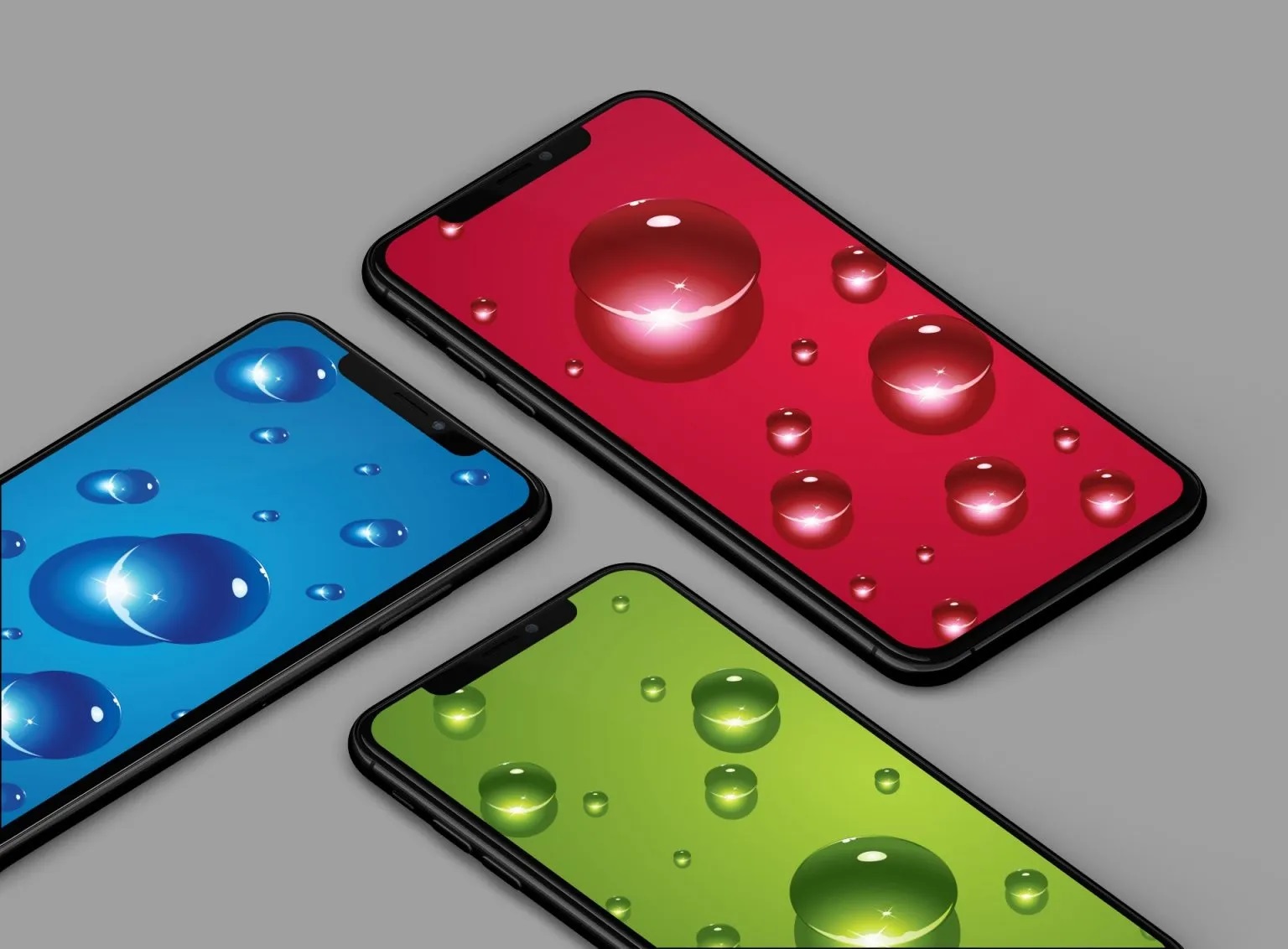 fondos de pantalla iphone gotas de agua de colores