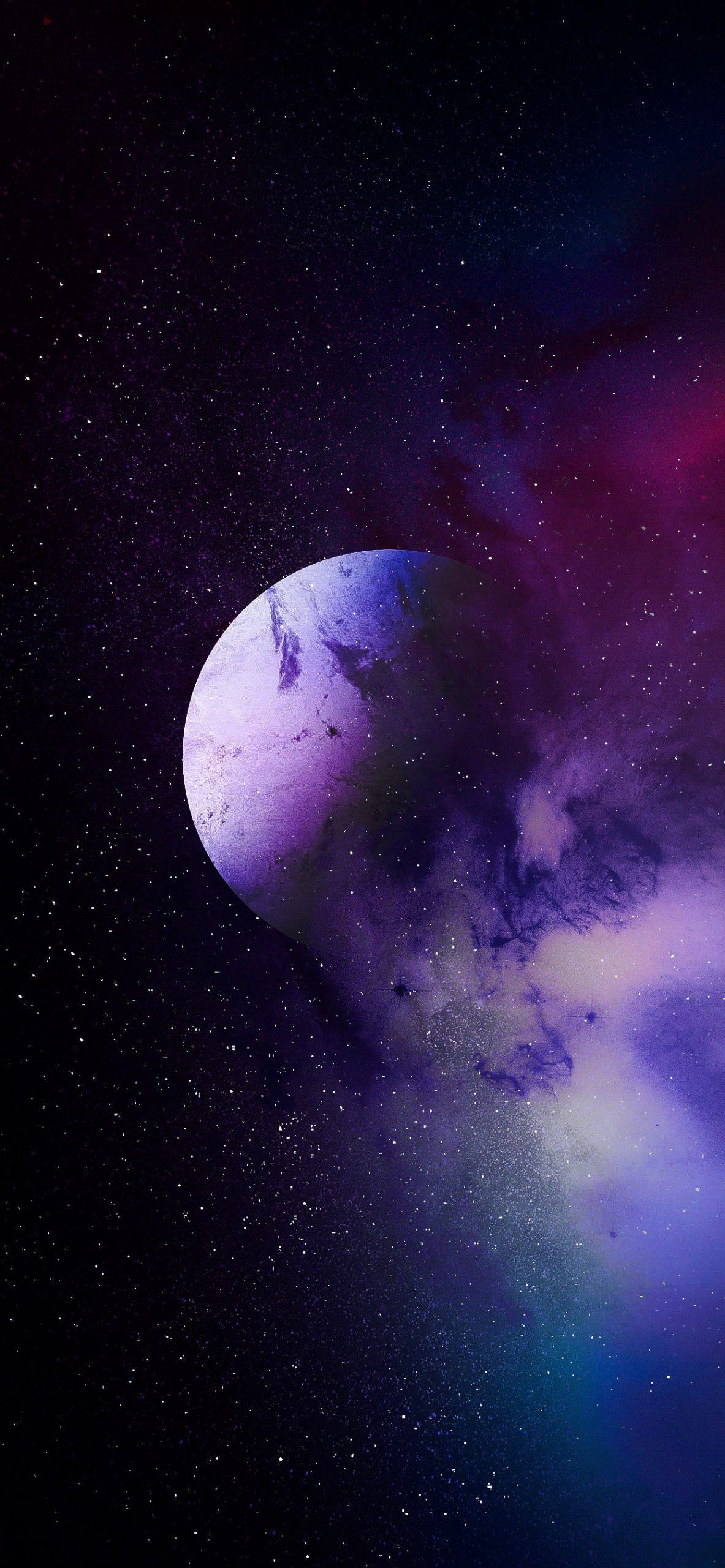 Nebula Space Fantasy iPhone Wallpaper iPhone 11 Pro Max AR72014 Purple Planet scaled 1