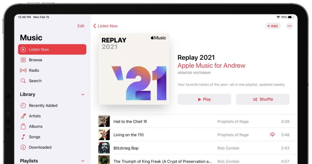 Apple Music Replay 2021 estadisticas reproducciones