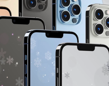 fondos de pantalla iphone copos de nieve cayendo