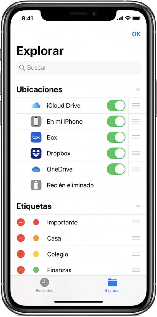 ios13 iphone xs files browse locations more edit