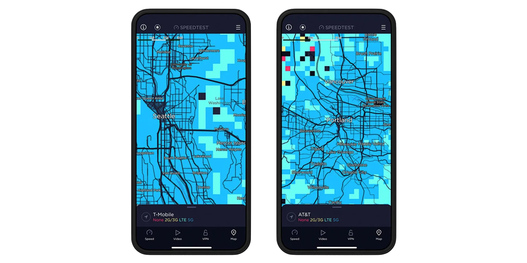 mapas Speedtest de Ookla iOS movil