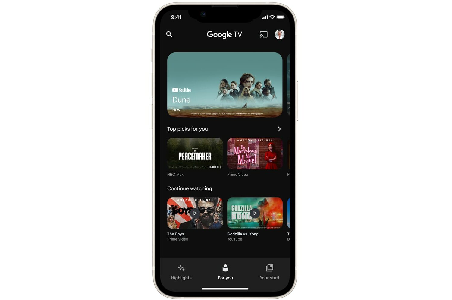 Google TV app iOS